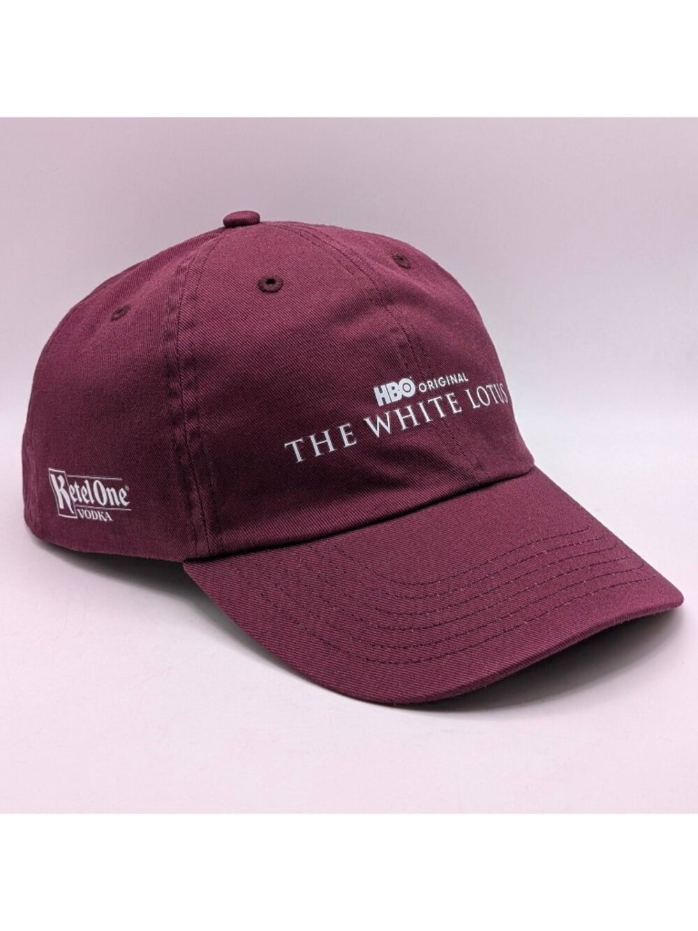 HBO The White Lotus Promo Hat Cap Cast & Crew TV Show Strap Back Maroon Cotton